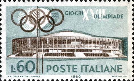 Francobollo Palazzo dello Sport -  1960