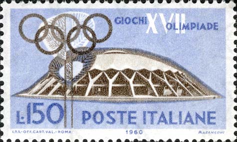 Francobollo Palazzetto dello Sport -  1960