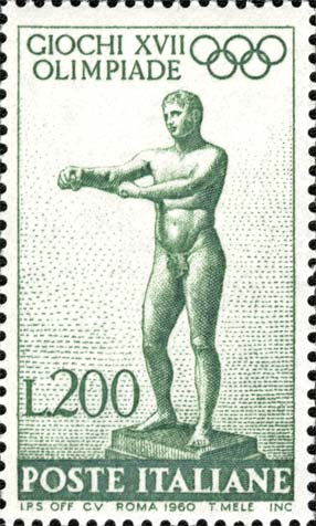 Francobollo Apoxiomenos di Lisippo -  1960