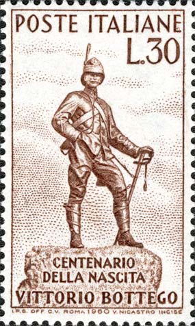 Francobollo Ritratto di Vittorio Bottego -  1960