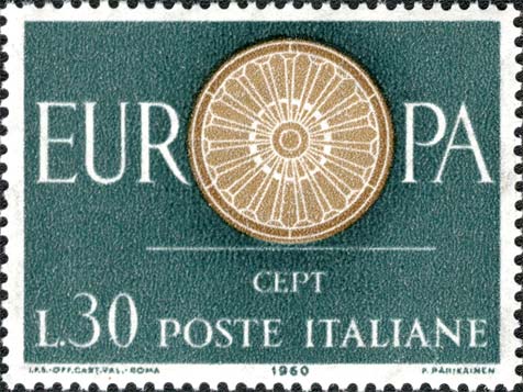 Francobollo Ruota con 19 Raggi -  1960