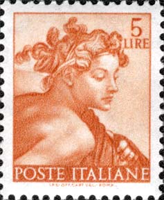 Francobollo Testa di "Ignudo" -  1961