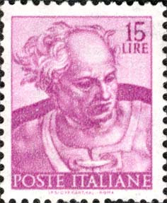 Francobollo Testa del Profeta Gioele -  1961