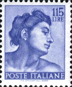 Francobollo Testa di "Ignudo" -  1961