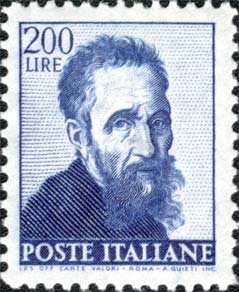Francobollo Testa di Michelangelo -  1961