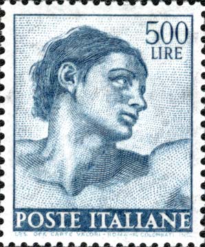 Francobollo Testa di Adamo -  1961