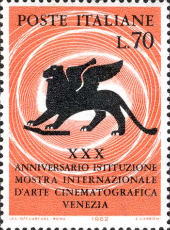 Francobollo Leone di San Marco Entro Spirale -  1962