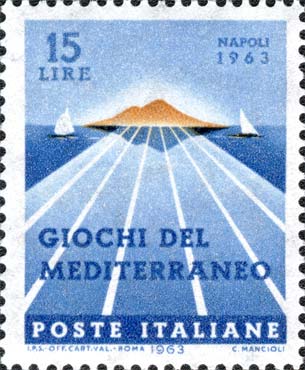 Francobollo Golfo di Napoli -  1963
