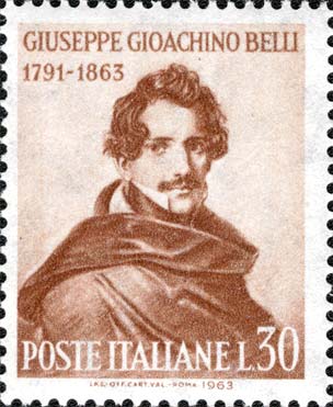 Francobollo Ritratto di Giuseppe Gioachino Belli -  1963