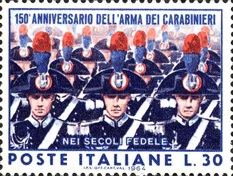 Francobollo Reparto di Carabinieri -  1964