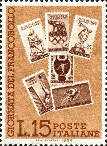 Francobollo Sei Francobolli Italiani, Tematica sport -  1964