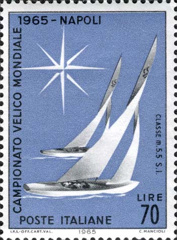 Francobollo Barche Classe 5,5 m -  1965