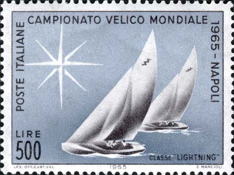 Francobollo Barche Classe Lighting -  1965
