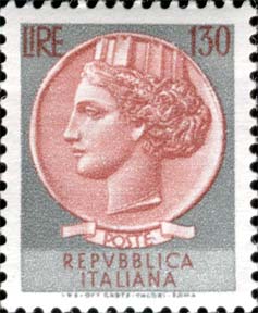 Francobollo Antica Moneta Siracusana -  1966