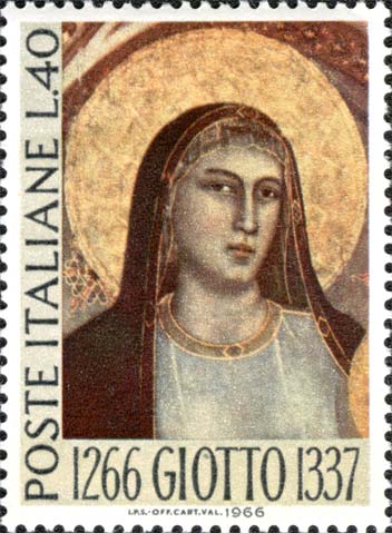 Francobollo Volto della "Madonna in Maestà" -  1966