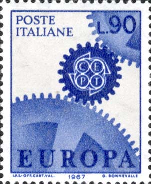 Francobollo Ruote Dentate -  1967