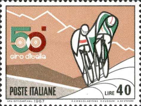 Francobollo Ciclisti in Salita -  1967