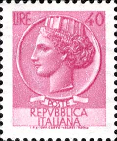 Francobollo Antica Moneta Siracusana -  1968