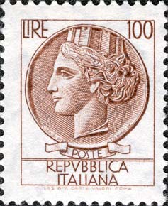 Francobollo Antica Moneta Siracusana -  1968