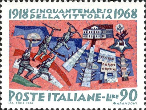 Francobollo Riscossa di Vittorio Veneto -  1968