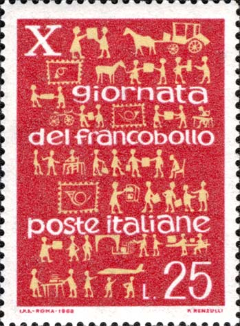 Francobollo Evoluzione dei Servizi Postali -  1968