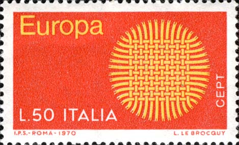 Francobollo Intreccio di Nastri -  1970