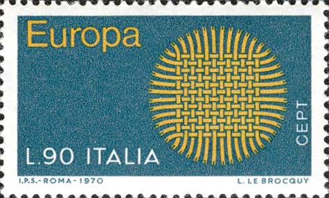 Francobollo Intreccio di Nastri -  1970