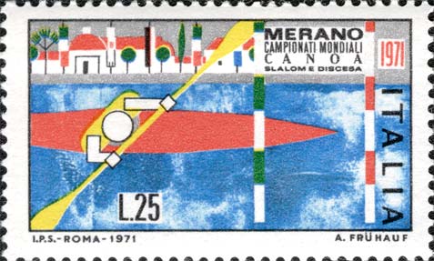 Francobollo Canoa in Slalom -  1971