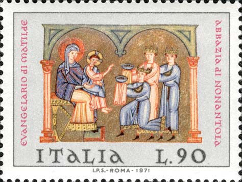 Francobollo Adorazione dei Magi -  1971