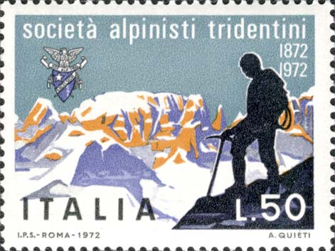 Francobollo Alpinista e Gruppo del Brenta -  1972