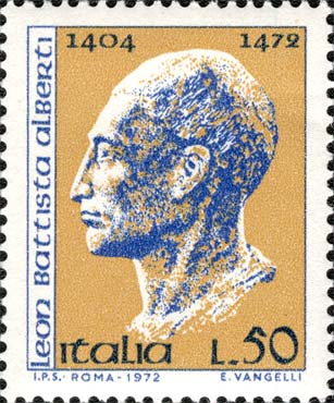 Francobollo Ritratto di Leon Battista Alberti -  1972