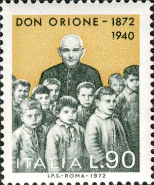 Francobollo Don Orione e Bambini -  1972