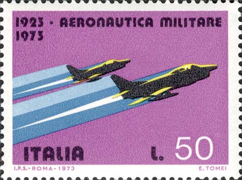 Francobollo Aerei G-91 Y -  1973