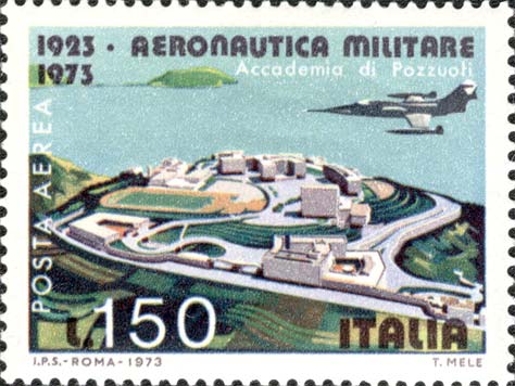 Francobollo Accademia di Pozzuoli -  1973