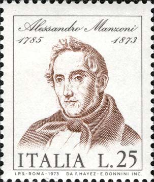 Francobollo Ritratto di Alessandro Manzoni -  1973