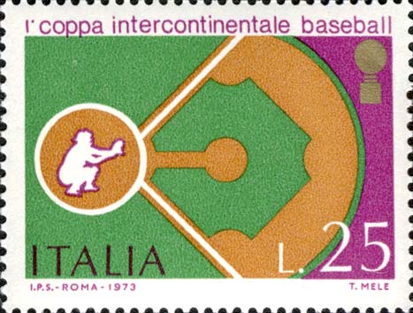Francobollo Ricevitore di Baseball -  1973