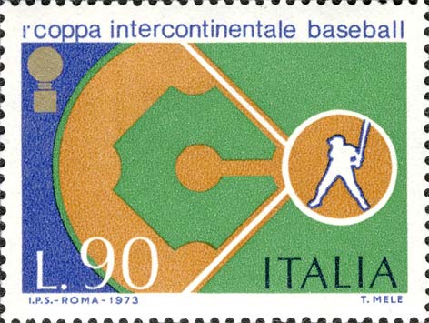 Francobollo Battitore di Baseball -  1973