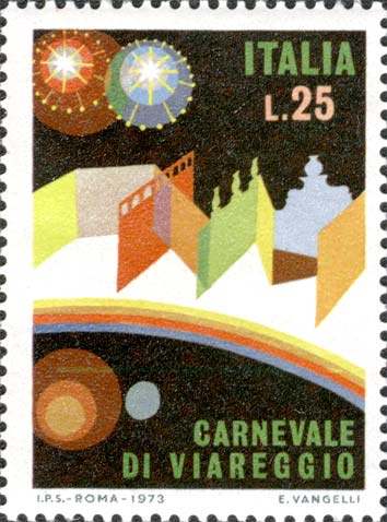 Francobollo Figura Astratta -  1973