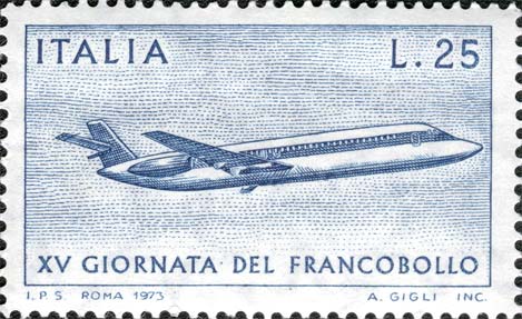 Francobollo Aereo Postale -  1973