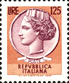 Francobollo Antica Moneta Siracusana -  1974