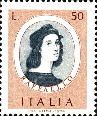 Francobollo Raffaello Sanzio -  1974