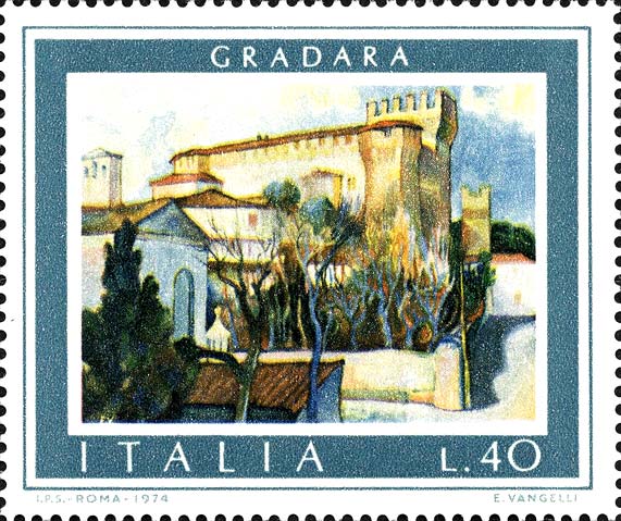 Francobollo Gradara -  1974