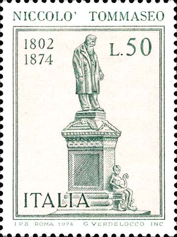 Francobollo Monumento a Niccolò Tommaseo -  1974