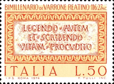 Francobollo Frase di Varrone -  1974