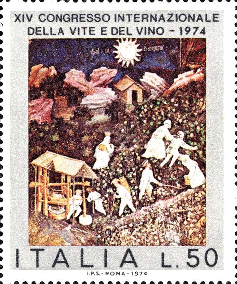 Francobollo Vendemmia -  1974