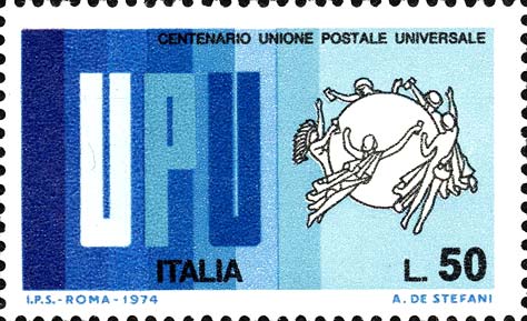 Francobollo Stemma dell'UPU -  1974