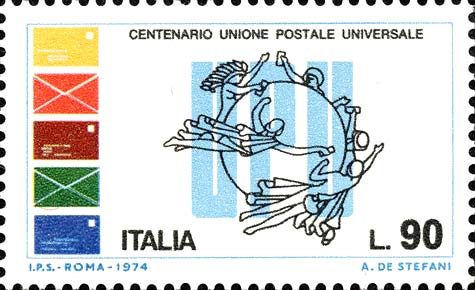Francobollo Stemma dell'UPU -  1974
