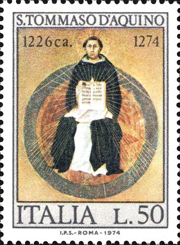 Francobollo Ritratto di San Tommaso -  1974