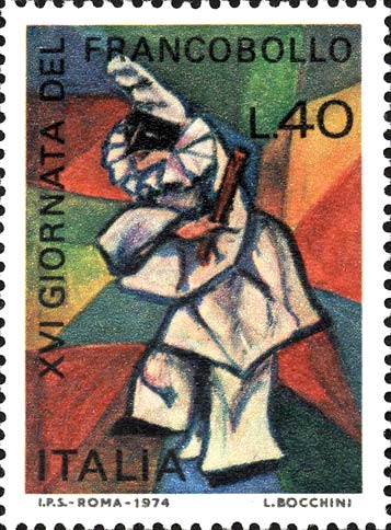 Francobollo Pulcinella -  1974