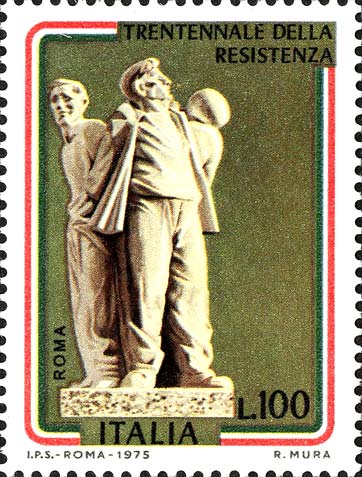 Francobollo Monumento ai Martiri delle Fosse Ardeatine -  1975